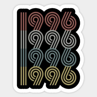 1996 Birth Year Retro Style Sticker